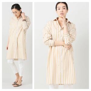 美品 ジャーナルスタンダード 70ピマタイプライター BIGシャツワンピース ロングシャツ 定価17280円