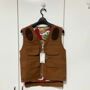 新品 BEAMS BOY 帆布 ダック 肩コールテン ハンティングベスト サイズ1