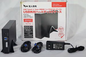 外付けハードディスク　3TB　USB3.2　Gen2　3.5インチ　玄人志向　GW3.5AM-SU3G2P　黒色　動作品　01