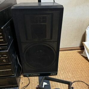 AIWA アイワ システムコンポ スピーカーペア 通電のみ確認 現状品 LX-33 レコードプレーヤーvx-CD3000 CDプレーヤーなど写真参照の画像4