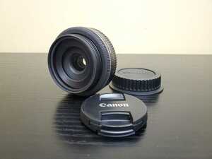 キヤノン Canon EF-S 24mm F2.8 STM 単焦点レンズ EF-Sマウント 広角 パンケーキ Kenko レンズプロテクター装着済み 純正キャップ 現状品