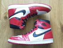 【130207-101】 VINTAGE 90's NIKE AIR JORDAN 1 CHICAGO USED US9 27.0cm 1994年製 ナイキ エアジョーダン1 ヴィンテージ シカゴ_画像3