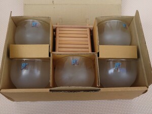 涼 Collection 食器 冷茶グラス 茶托付き 5客 セット ガラス コップ グラス レトロ コレクション