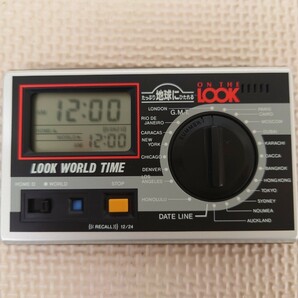 【通電確認済み】カシオ ワールドタイム LOOK WORLD TIME 世界時計 ケース付き レトロ CASIO 携帯型 コンパクトの画像6