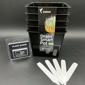 送料無料 アガベ プラ鉢 Drain Smart Pot ブラック 5個セット 新品未使用 多肉食物 コーデックス パキポディウム 発根管理の画像1