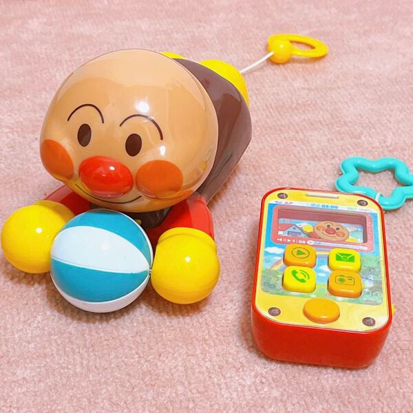 アンパンマン ハイハイでおいかけっこ はじめてスマートフォン まとめ売り 2点セット 知育玩具