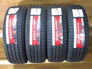 未走行展示未使用品 BRIDGESTONE BLIZZAK VRX3 (ブリヂストン ブリザック) 195/65R15 ラベル付きスタッドレスタイヤ付き４本