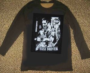 タクシードライバー　Taxi Driver　ロンT　■　黒地に白　M .L.XL .の3サイズから選べます