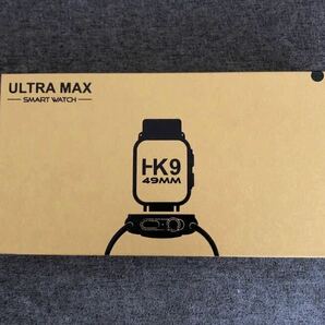 【即納】最新型 新品 スマートウォッチ HK9 ULTRA MAX 黒 2.19インチ 健康管理 音楽 スポーツ 防水 血中酸素 Android iPhone対応③の画像3