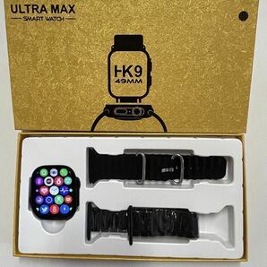 【即納】最新型 新品 スマートウォッチ HK9 ULTRA MAX 黒 2.19インチ 健康管理 音楽 スポーツ 防水 血中酸素 Android iPhone対応③の画像2