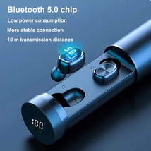 【即納】最新 新品 Air pods代替 ワイヤレスイヤホン 黒 充電BOX Bluetooth ボトルタイプ Apple iPhone Android対応_画像4