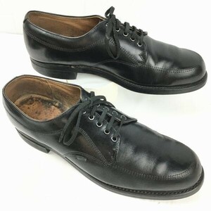 試着OK！希少USAビンテージ！WORK AMERICA　ポストマンシューズ　Uチップ　ビジネスシューズ　黒　サイズ10AA　Vintage Shoes管NO.WZG-119