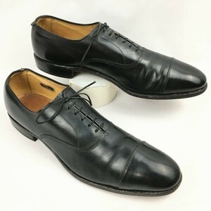 試着OK！Allen Edomonds/アレンエドモンズ　park avenue　キャップトゥ　内羽根ストレートチップ　黒 サイズ11AAA 26.5-27.5　管NO.WZE-158