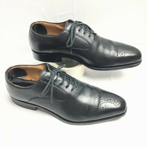 J.A.Ramis　ジェイエーラミス　スペイン製　ホールカットシューズ　黒　サイズ5　24.0　職人ハンドメイド　Vintage Shoes管NO.ZA-385