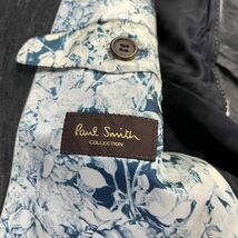 ポールスミスコレクション『溢れ出る高級感』Paul Smith スーツ 3ピース スリーピース Lサイズ 裏地花柄 麻 リネン100% グレー_画像8