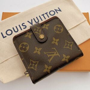 H0709【美品】 Louis Vuitton ルイヴィトン　モノグラム　コンパクトジップ　二つ折り財布 M61667　ユニセックス　