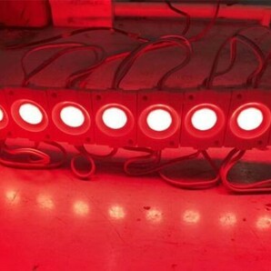 24V トラック レッド タイヤ灯 LED サイドマーカー ランプ 作業灯 路肩灯 LEDダウンライト 防水 S25 40パネル連結 40コマ CBD04の画像3