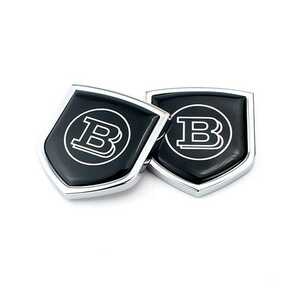 * ultra rare *BRABUS* emblem badge sticker *2 piece set * car sticker emblem plate fender badge seal equipment ornament 