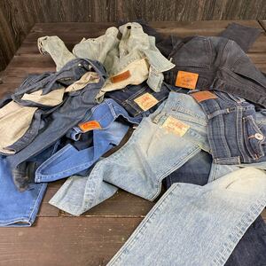 ex1827 Levis リーバイス EDWIN エドウィン ジーンズ デニム ジーパン パンツ アメリカ古着 Gジャン まとめ