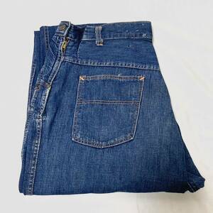 50s 60s vintage Denim lunch pants WALDES ZIPPER Vintage Vintage rivet pe Inter Work w29 rank 