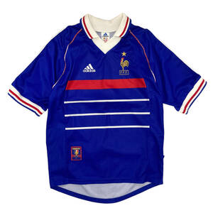 adidas アディダス 1998年 ワールドカップ フランス代表 ユニフォーム S ゲームシャツ W杯 