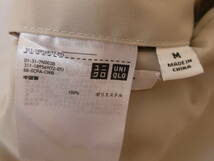 3.UNIQLO ユニクロ メンズ 感動ジャケット コットンライク 311-189569 サイズM ベージュ 中古品 送料無料_画像6