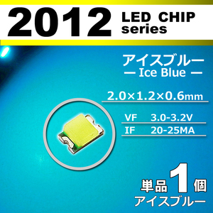 ２０１２ ＬＥＤ チップ アイスブルー １個 単品 バラ売り ＳＭＤ ＬＥＤ 打ち替え エアコンパネル メーターパネル