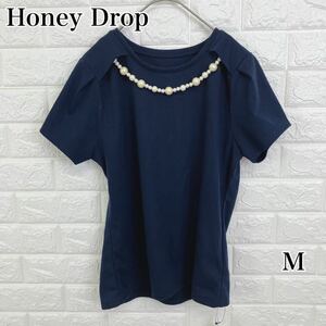 Honey Drop honey Drop pearl attaching T-shirt M free shipping 