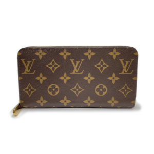 [中古] ルイヴィトン モノグラム ジッピーウォレット M41895 長財布 フューシャ パープル ラウンドファスナー LOUIS VUITTON LV