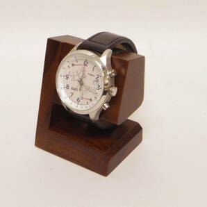 定形外郵便発送、木製腕時計スタンド モデル4 ”レスト＆ディスプレイ” チークウッド ナチュラル仕上げ の画像6