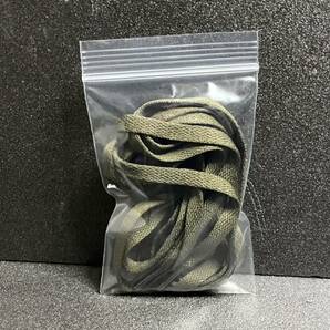 送料無料 新品 シューレース 120cm 横幅0.8cm 靴紐 平紐 くつひも KHAKI カーキ２ 1足分 2本セットの画像2