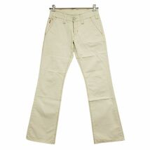 261622【W31】LEVI'S NT507 ローライズ コットン チノ パンツ フレアカット アイボリー リーバイス メンズ_画像1