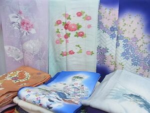 着物おきな★全て正絹　訪問着　まとめて50点セット　駒刺繍　花柄　金彩など　着用可能あり★2