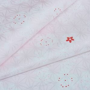 着物おきな★長襦袢 無双仕立て 舞桜 洗える着物 ポリエステル★n842の画像1