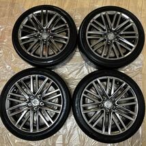 トヨタ 210クラウン純正225/45R18 5穴 114.3 スパッタホイール 18インチ 4本 ガリ無し細かい傷有　5万キロ　ヨコハマタイヤ _画像1