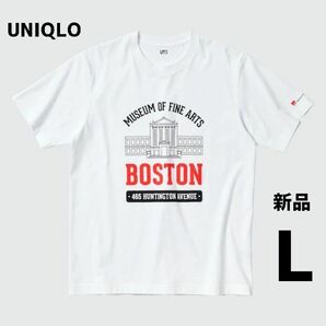 新品　ユニクロ　ミュージアムズ　Boston　UT　半袖Tシャツ ホワイト　L