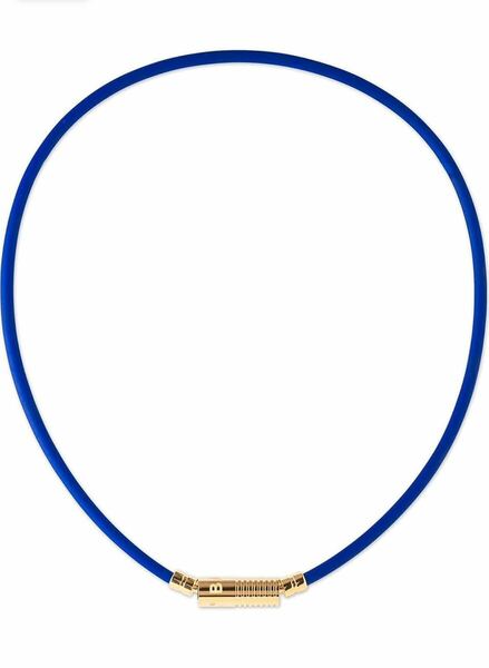 [BANDEL] バンデル ネックレス 磁気ネックレス　47cm ブルー×ゴールド