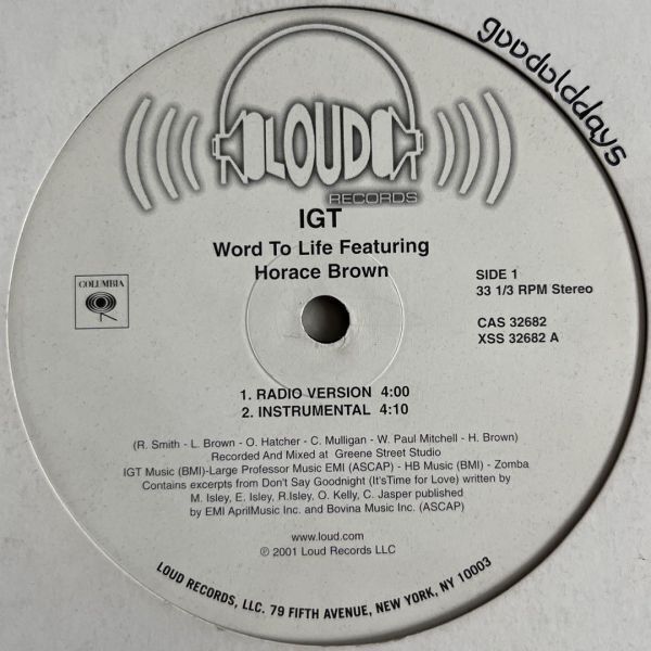 I.G.T. - Word To Life (プロモオンリー) (Promo) Large Professor