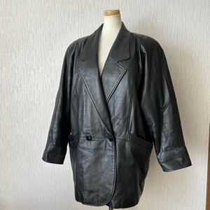 ジュビアン Jubian TOKYO FUR■羊革 ラムレザー ジャケット ハーフコート■黒ブラック■Lサイズ■