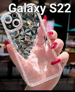 GalaxyS22ケース　クリア　オシャレ　シンプル　韓国　キラキラ TPU 耐衝撃