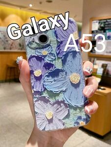 Galaxya53ケース　韓国女子 油絵風 かわいい オシャレ スマホケース 可愛い