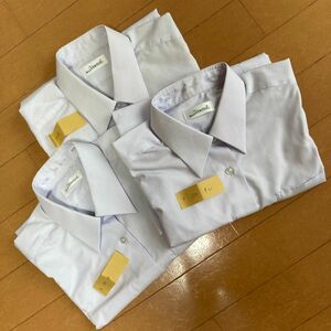 Yシャツ 3枚セット　150 日本製ワイシャツ 半袖 長袖　白　中古　形状記憶