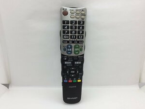 SHARP　リモコン　GA814WJSA　中古品F-4044