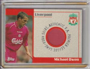 オーウェン/ジャージ☆Topps England 2001/2002☆MICHAEL-OWEN/Liverpool