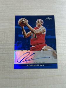 Dennis Rodman 2013 Leaf AUTHENTIC SIGNATURE /25 METAL BASKETBALL BA-DR2 