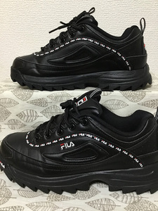 ◆美品 送料込◆24.0 フィラ FILA スニーカー 黒 02◆0311