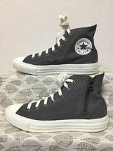 ◆美品 送料込 24.0 コンバース CONVERSE スニーカー 灰 02 0323_画像2