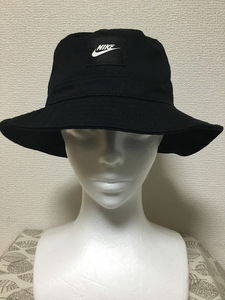 ★美品 送料込★ナイキ NIKE バケットハット S/M 黒 08★0323