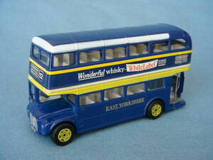 [ super rare ]1980 year about britain Corgi 1/76 rank special order goods *RM route master 2 floor . bus * white label * whisky / East yoke car - navy blue color * beautiful goods 