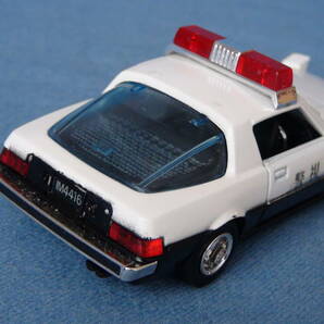 【希少】1980年頃古い日本製シンセイ・ジェットマシーン1/37マツダ初代サバンナRX-7・警視庁高速パトカー美品/オリジナル箱付の画像5